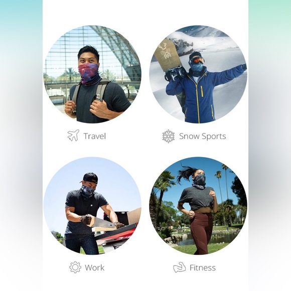 Bundle of 18 Gaiter Face Masks Purple, Pink, Green, Blue, Black  New In Bag - Picture 2 of 7